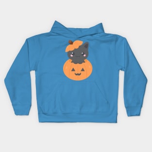 Pumpkin Cat Kids Hoodie